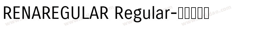 RENAREGULAR Regular字体转换